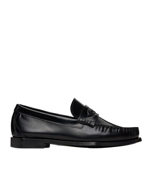 Casablanca Black Leather Loafers for men