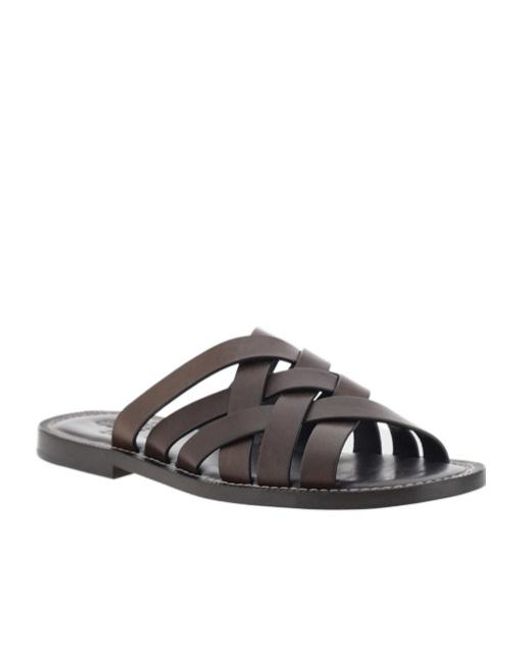 Brunello Cucinelli Brown Woven Flat Sandals for men