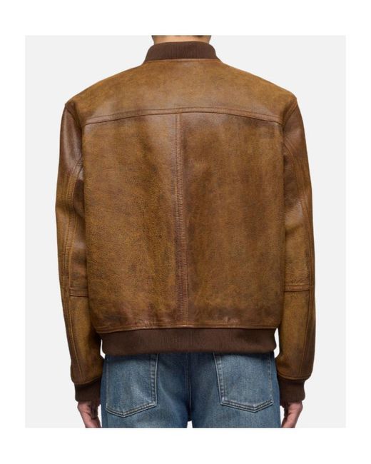 7 For All Mankind Brown Bomber Jacket for men