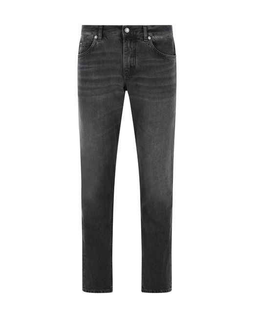 Dolce & Gabbana Gray Mid-Rise Regular Fit Jeans for men