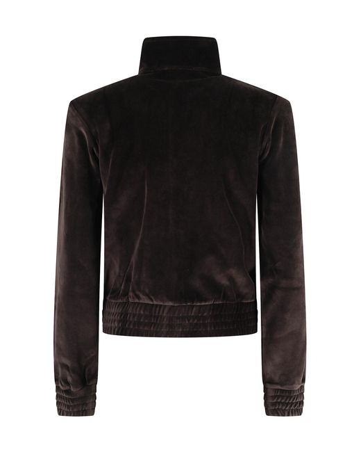 Sporty & Rich Black Striped Zip-Up Track Jacket