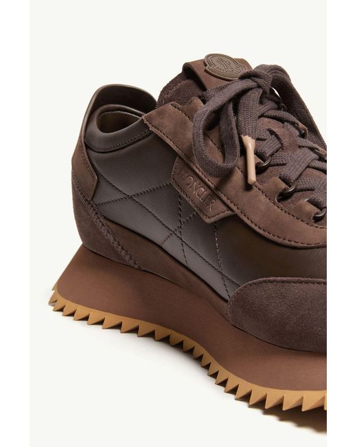 Moncler Brown Pacey2 Logo Patch Sneakers for men