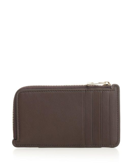Loewe Gray Card Holder With Coin Purse Small Leather Goods