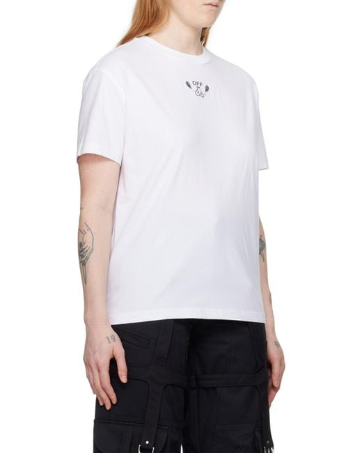 Off-White c/o Virgil Abloh White Arrow-Embroidered Crewneck T-Shirt