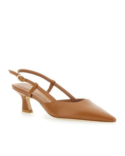 Stuart Weitzman Brown Pointed High Heel Sandals