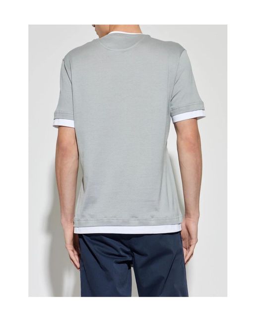 Eleventy Gray Crew-Neck T-Shirt for men