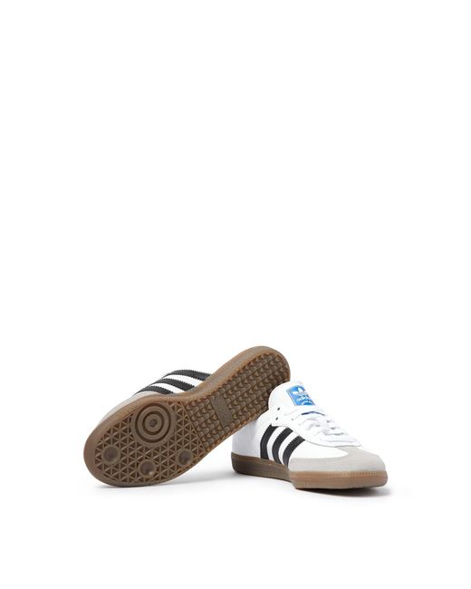 Adidas Originals White Samba Og Low-Top Sneakers