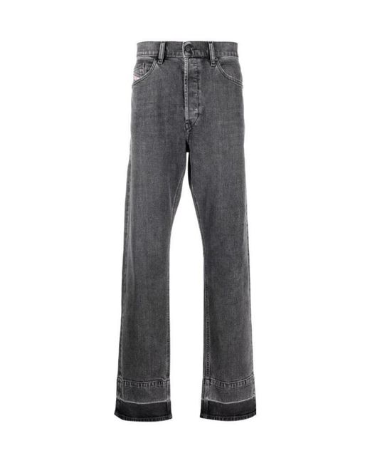 DIESEL Gray D-Macs Straight Leg Jeans for men