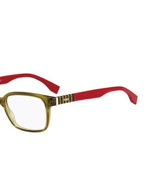 Fendi White Logo Details Flat Mirror