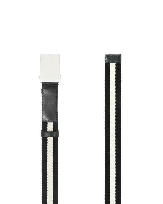 Bally White Logo Belt for men