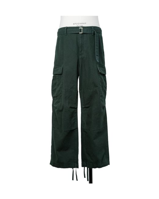 Sacai Green X Carhartt Wip Belted Cargo Pants