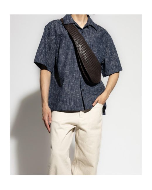 Bottega Veneta Blue Short Sleeved Shirt for men