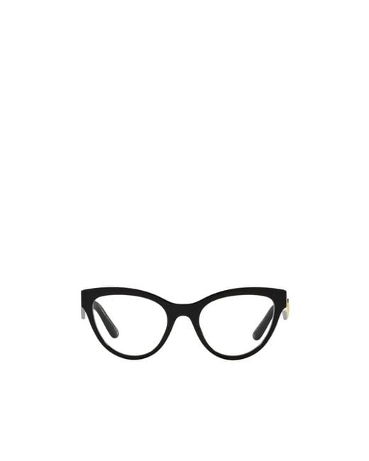 Dolce & Gabbana White Eyewear Butterfly Frame Glasses