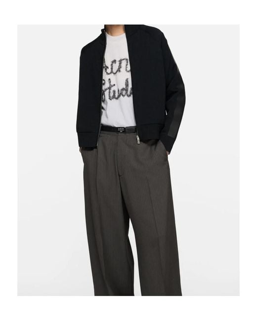 Acne Black Logo-Print Sweatshirt for men