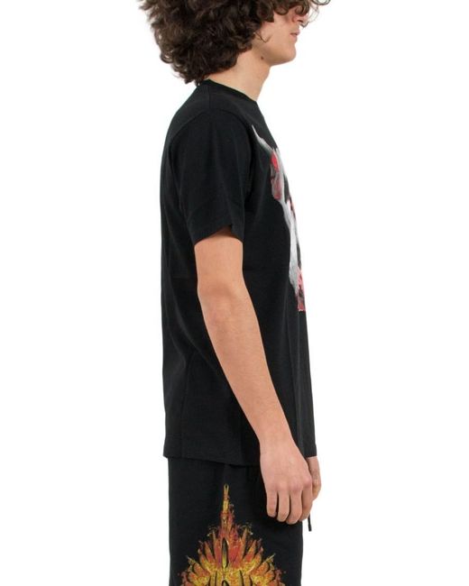 Marcelo Burlon Black Open-Necked Shirt for men