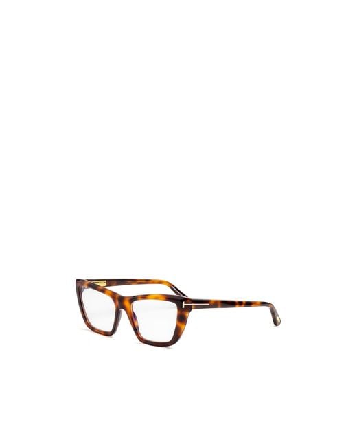 Tom Ford White Eyewear Cat Eye Frame Glasses for men