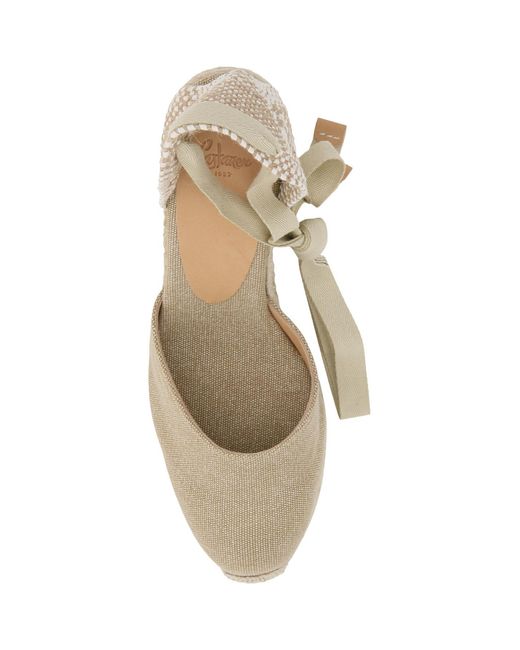 Castaner Metallic Castañer Round Toe Tie-Fastened Espadrilles