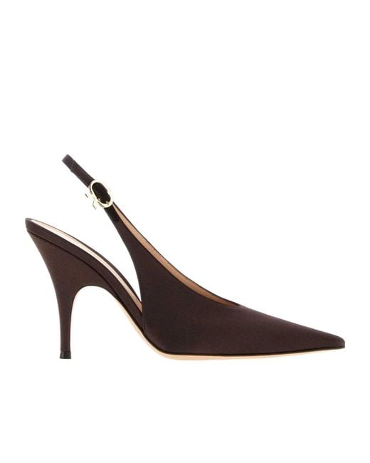 Gianvito Rossi Brown Sofia Slingback Heeled Pumps