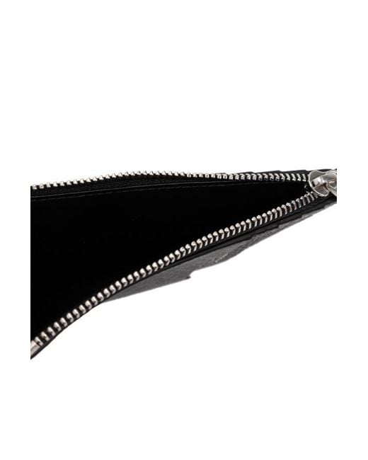 Ferragamo Black Ferragamo Monogram Pattern Zipped Wallet for men
