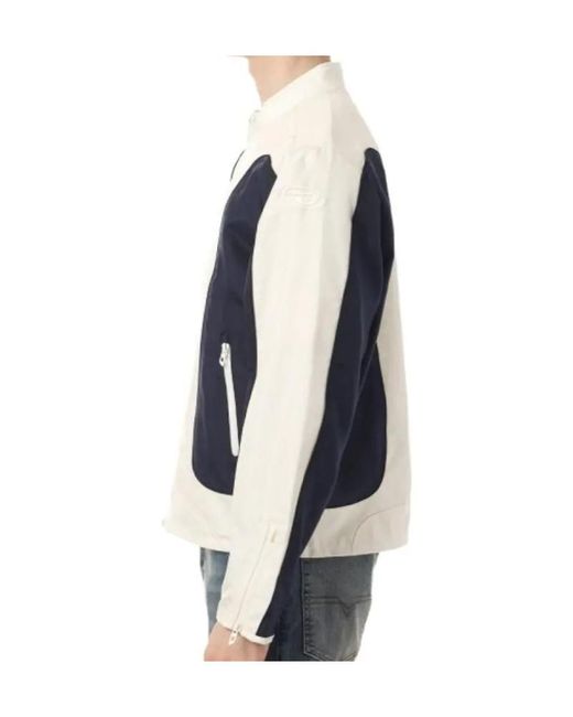 DIESEL Blue Wrd Panelled Zip-Up Jacket for men