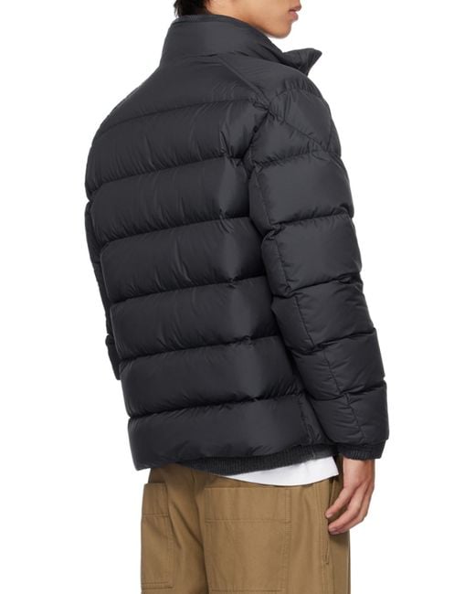 Moncler Blue Solayan Zip-Up Short Down Jacket for men