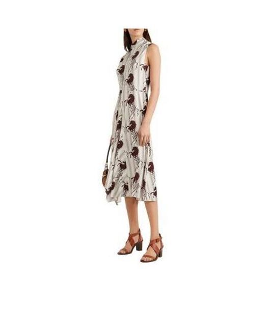 Chloé Brown Solid Square-Toe Block Heel Sandals