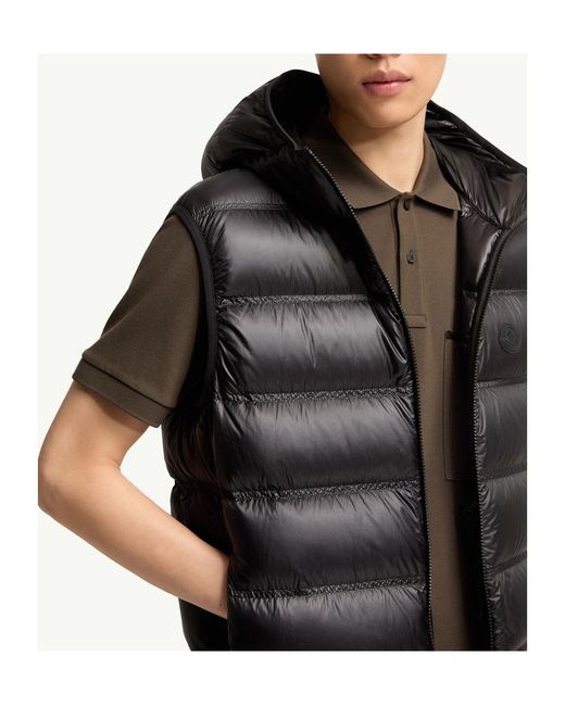 Moncler Black Panestrel Down Vest for men