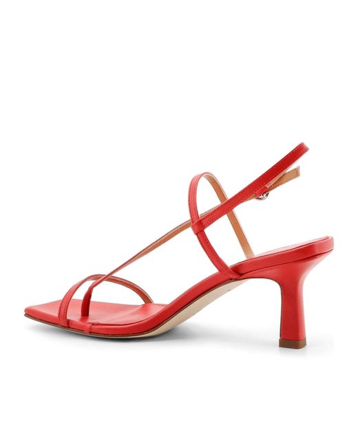 Aeyde Pink Elise Toe-Post Sandals