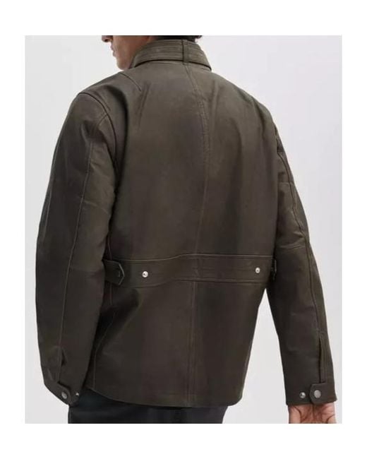 Rag & Bone Green Pocket Suede Jacket for men