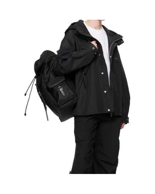 Wooyoungmi Black Fixed Handle Backpack for men