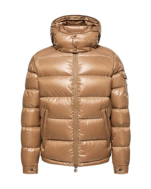 Moncler Brown Maya Hooded Short Down Jacket for men