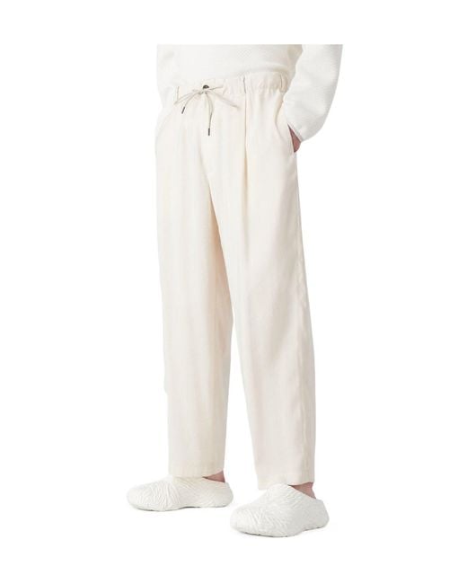 Emporio Armani White Casual And Simple Pants for men