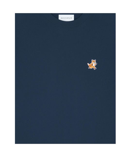 Maison Kitsuné Blue Maison Kitsuné Speedy Fox Long Sleeved Sweatshirt for men