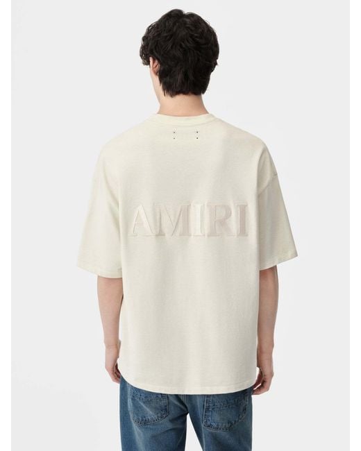 Amiri White Logo-Embroidered Cotton T-Shirt for men