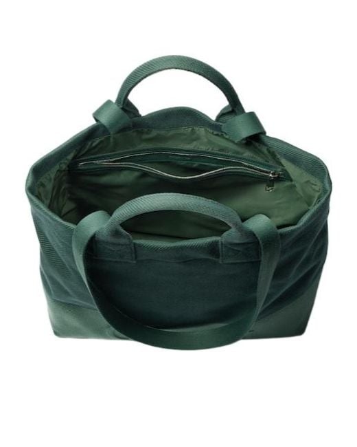Gucci Green Canvas Tote Bag With Embossed Detail