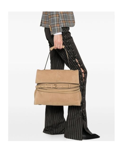 Moschino Natural Flap Shoulder Bag