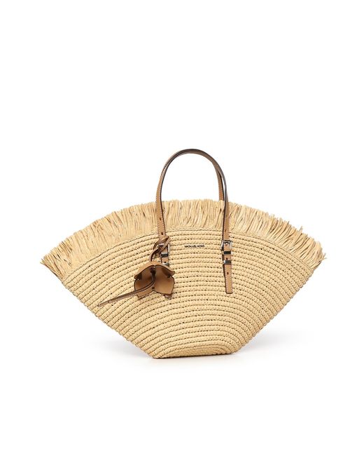 MICHAEL Michael Kors Natural Isa Small Hand-Crocheted Tote Bag