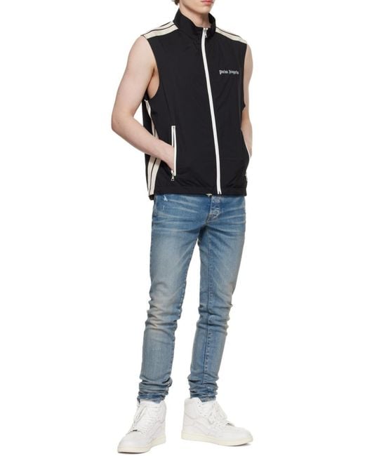 Palm Angels Black Logo Printed Vest for men