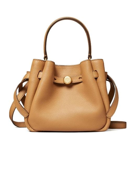 Tory Burch Brown Romy Mini Bucket Bag
