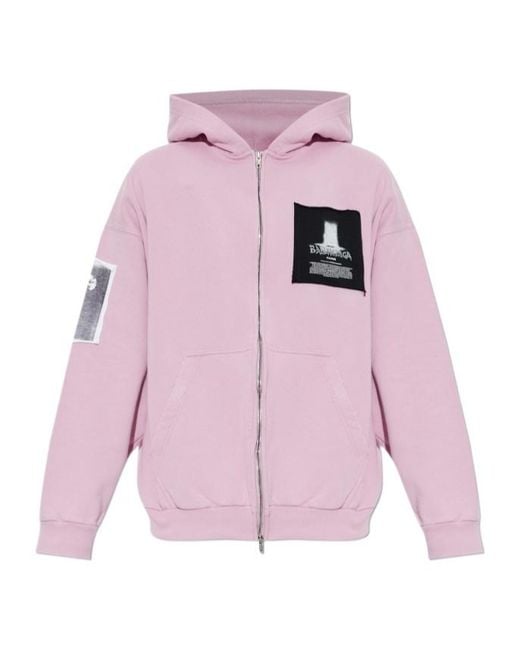 Balenciaga Pink Long-Sleeve Sweatshirt