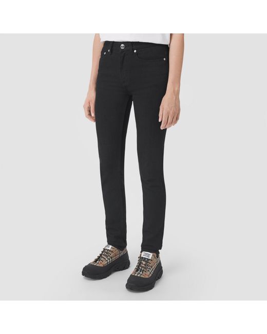 Burberry Black Mid-Rise Skinny Jeans