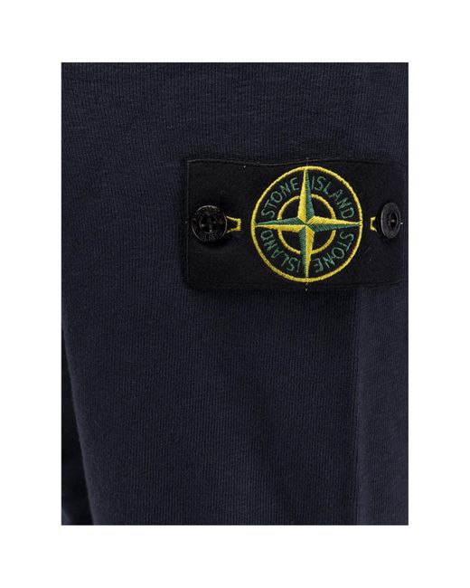 Stone Island Blue Zip-Up Hooded Jacket for men