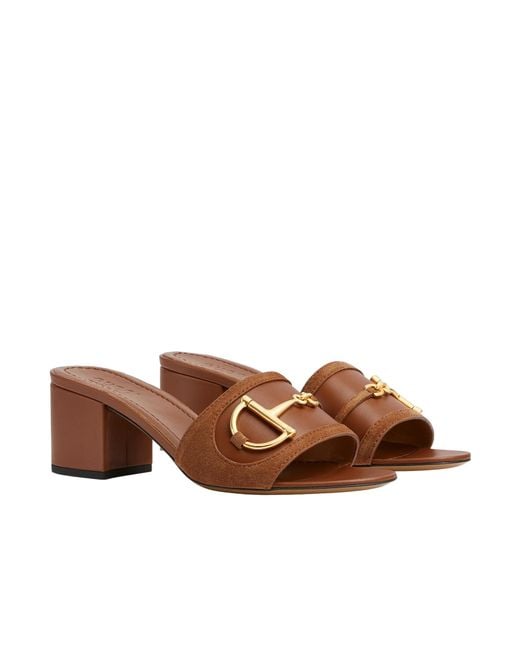 Gucci Brown Slide Sandal With Horsebit