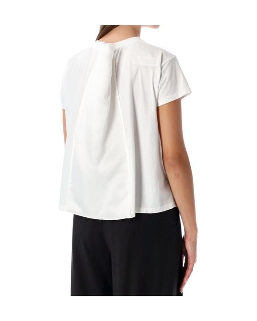 MM6 by Maison Margiela White Jersey T-Shirt