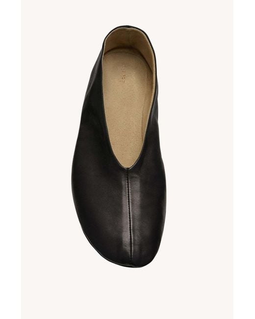 The Row Black Stella Slip-On Ballet Flats