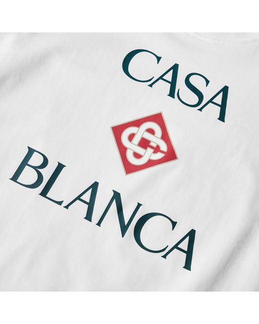 Casablanca White Printed T-Shirt for men