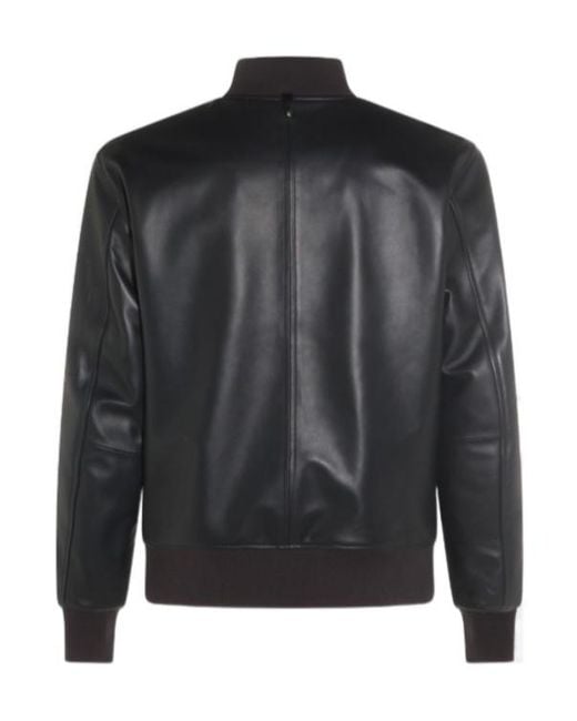 Mackage Black Easton Reversible Bomber Jacket for men