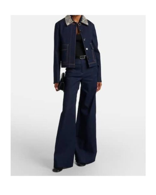 Veronica Beard Blue Button-Down Denim Jacket