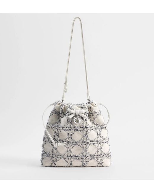 Dior Gray Aable Mini Bucket Bag