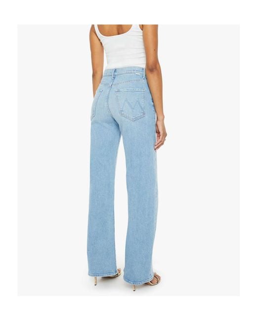 Mother Blue Five-Pocket Jeans